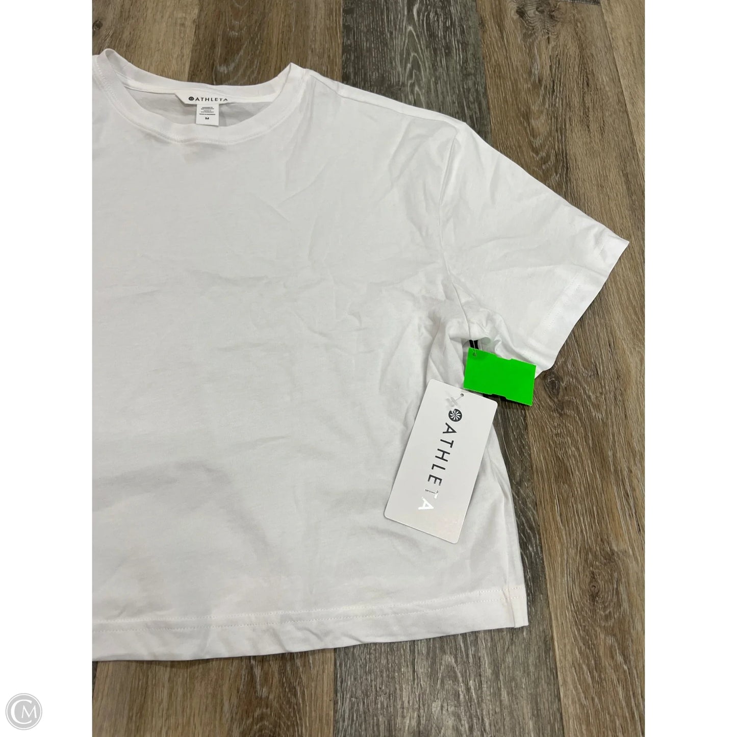 Top Short Sleeve By Athleta In White, Size: M