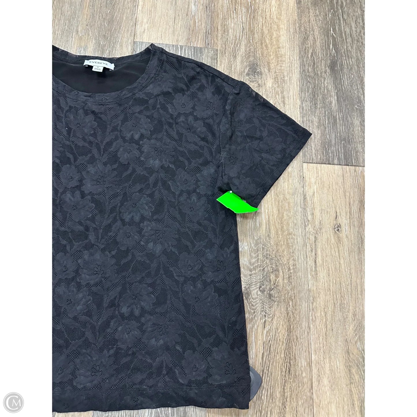 Top Short Sleeve By Evereve In Black, Size: S