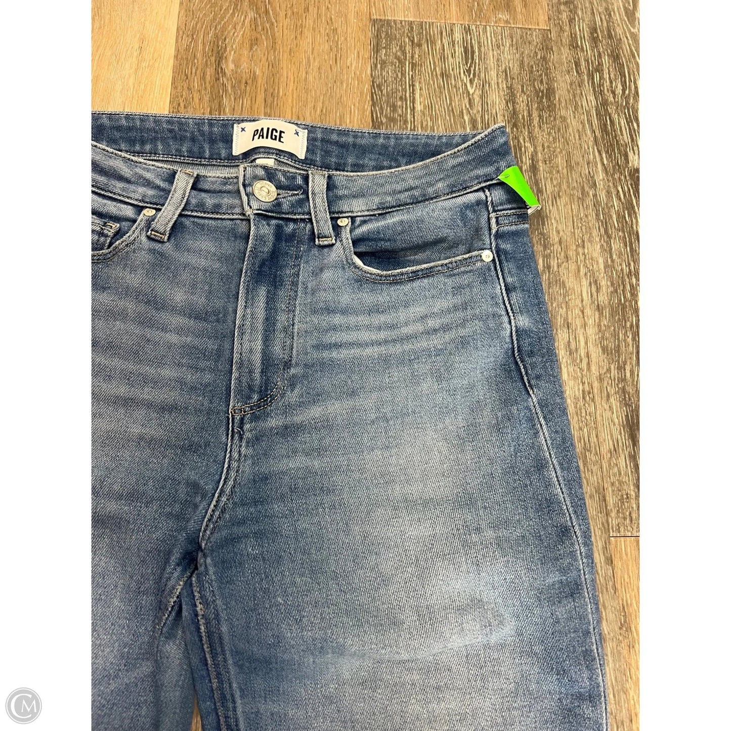 Jeans Straight By Paige In Blue Denim, Size: 4