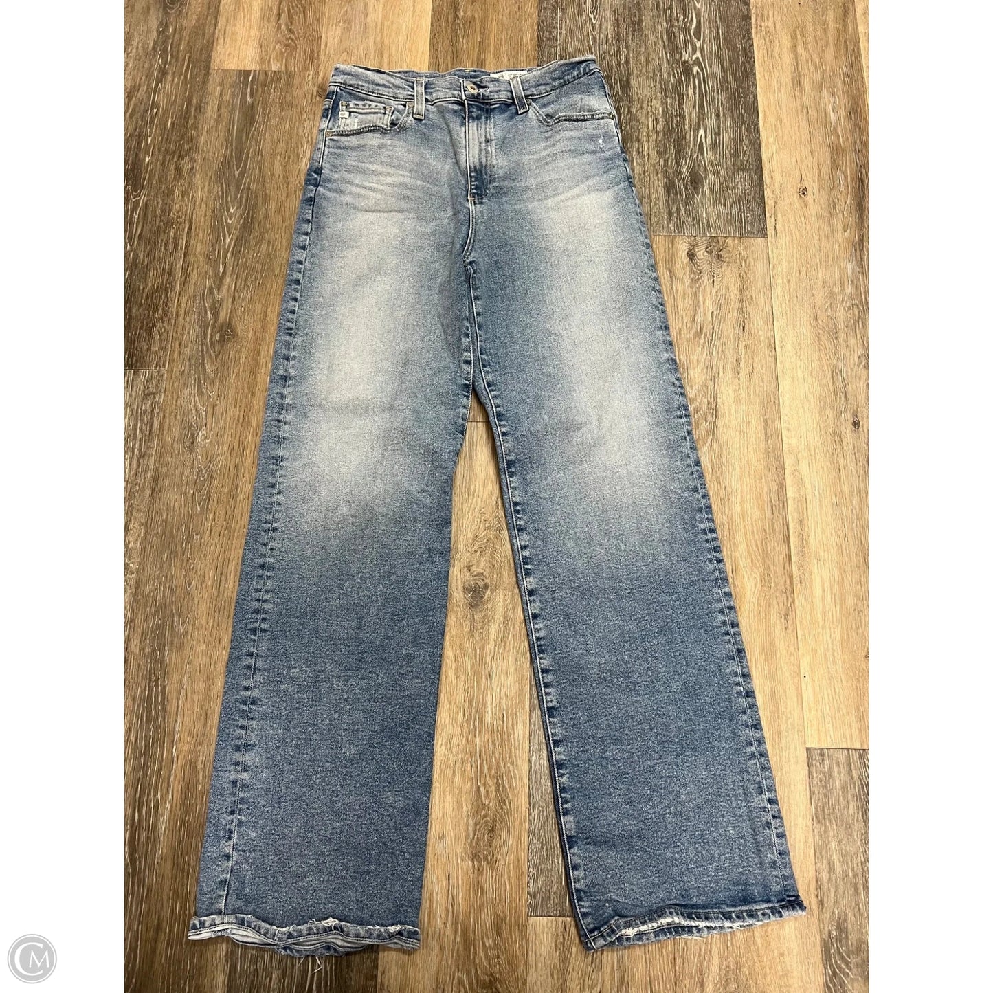 Jeans Wide Leg By Adriano Goldschmied In Blue Denim, Size: 4