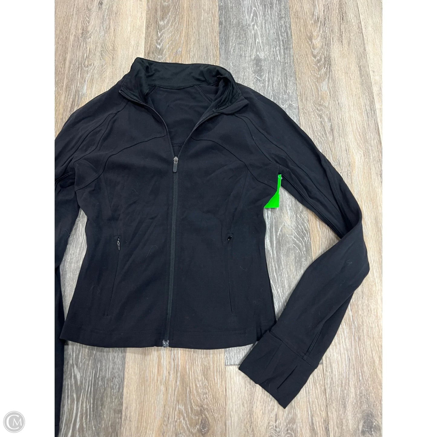 Athletic Jacket By Lululemon In Black, Size: 4
