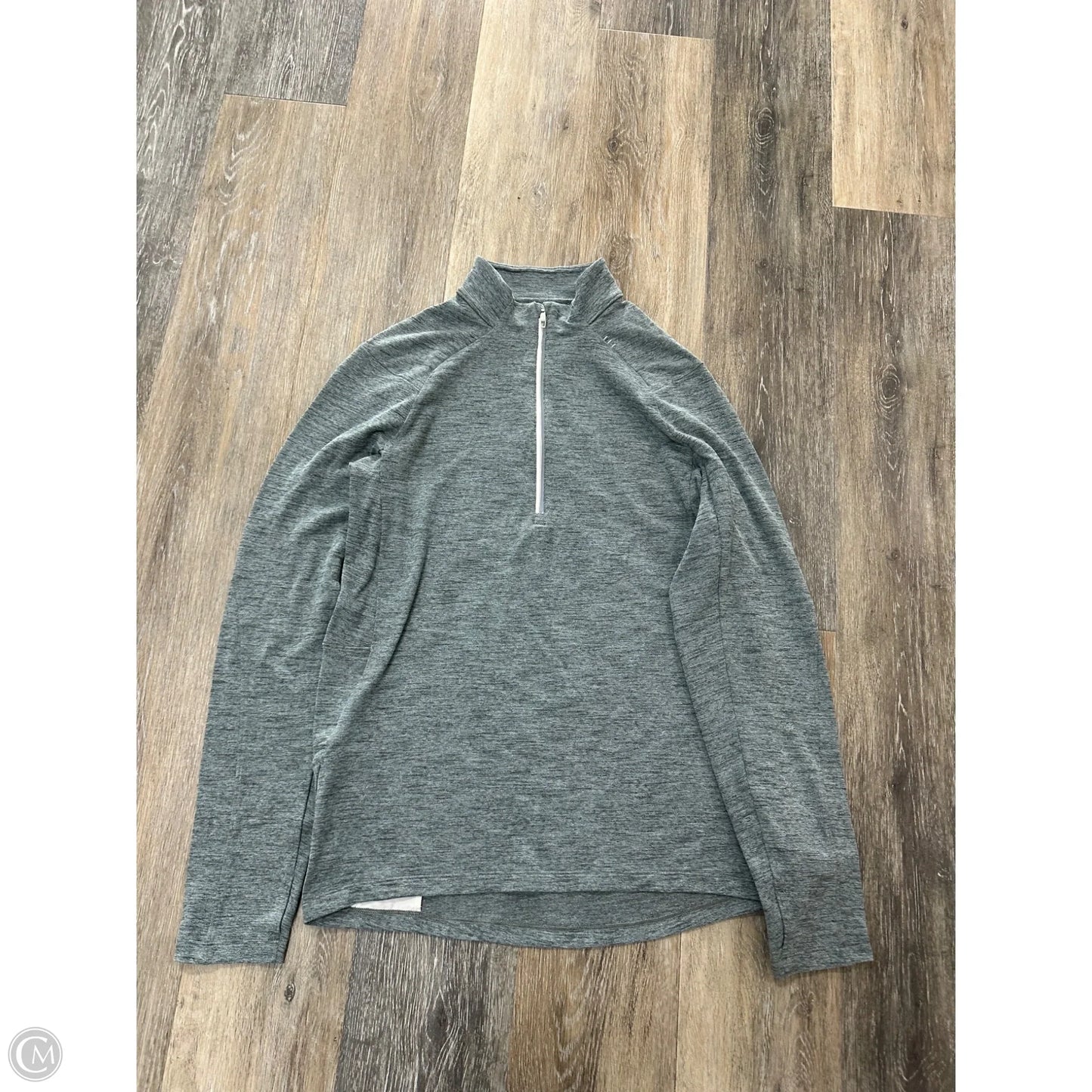 Athletic Top Long Sleeve Collar By Lululemon In Blue, Size: S