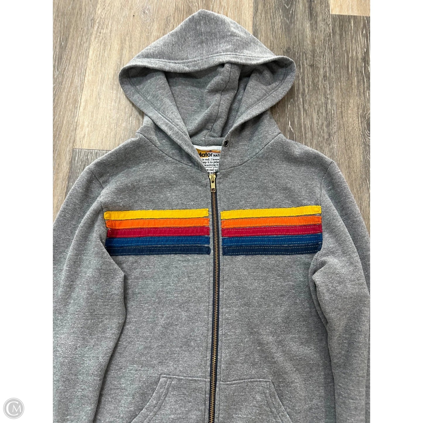 Sweatshirt Hoodie By Aviator Nation In Grey, Size: S