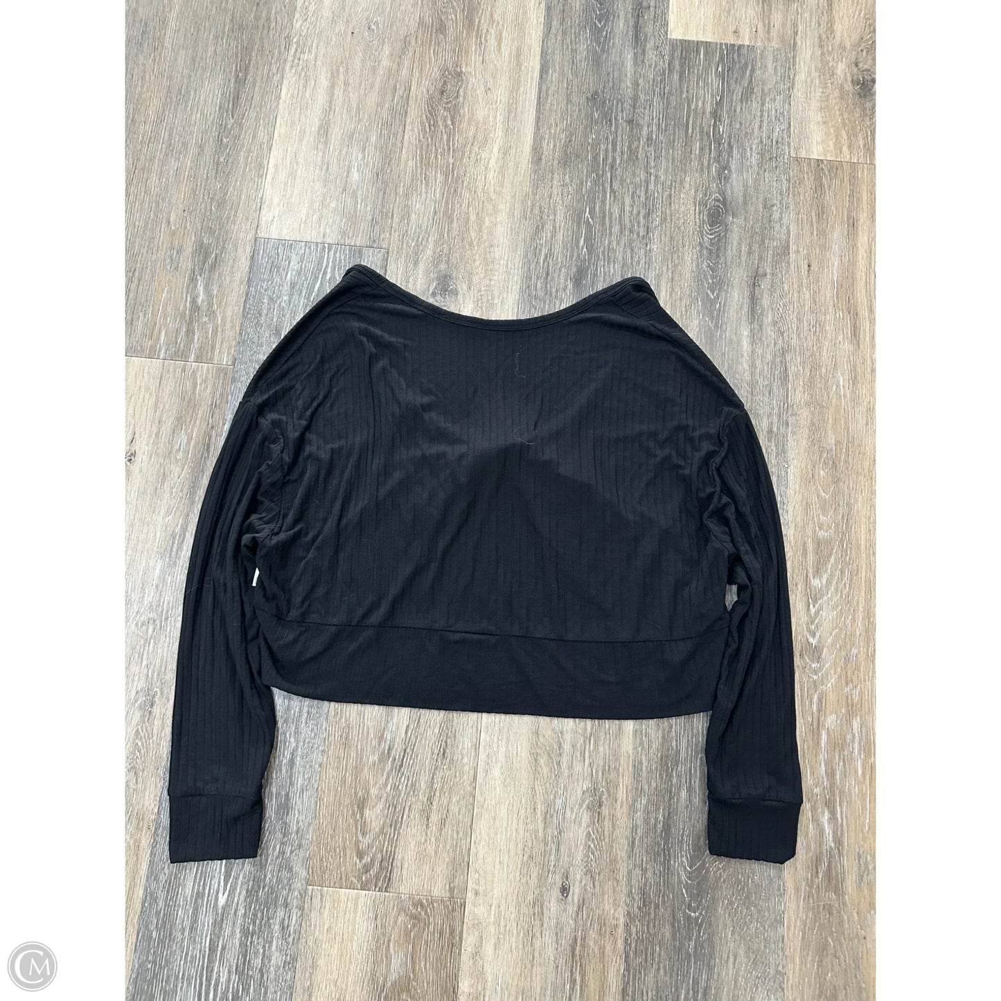 -Athletic Top Long Sleeve Collar By Vuori In Black, Size: Xs