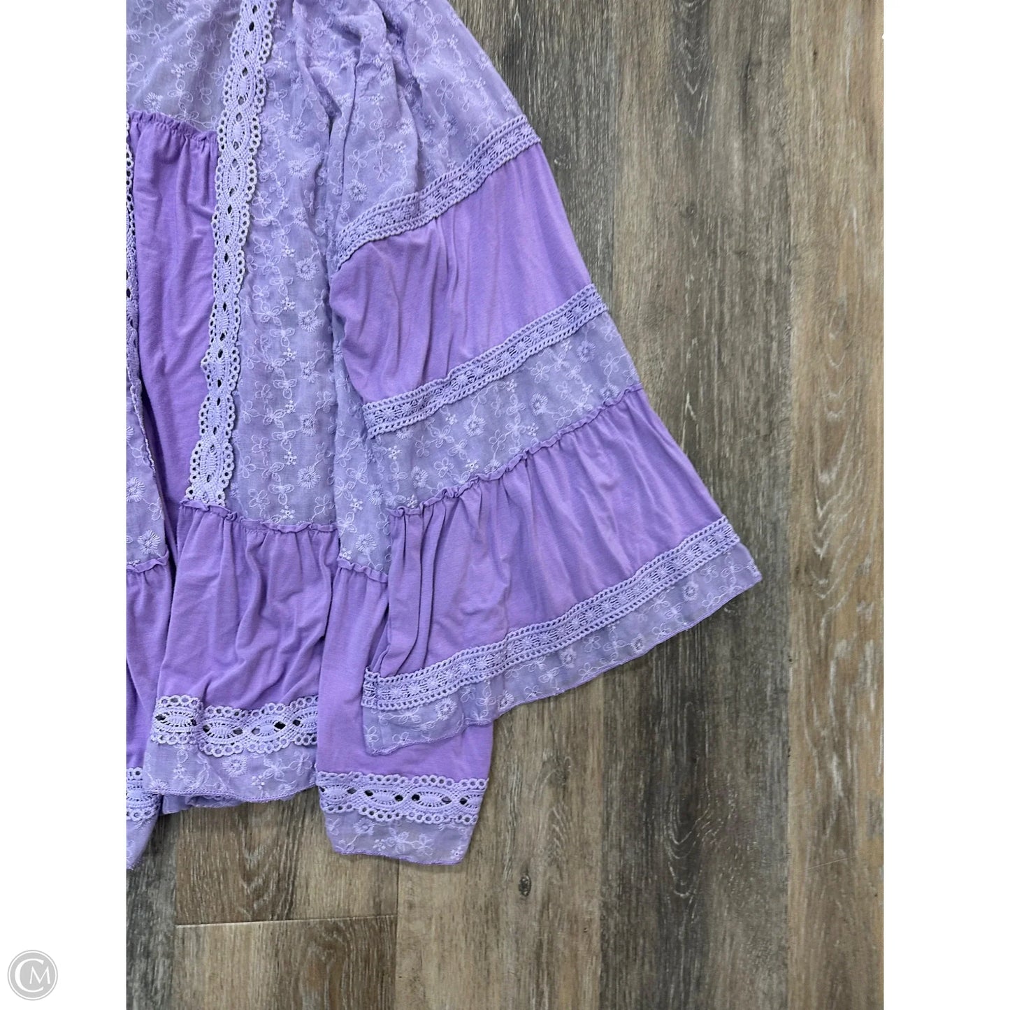 Blouse Long Sleeve By Pol In Purple, Size: S