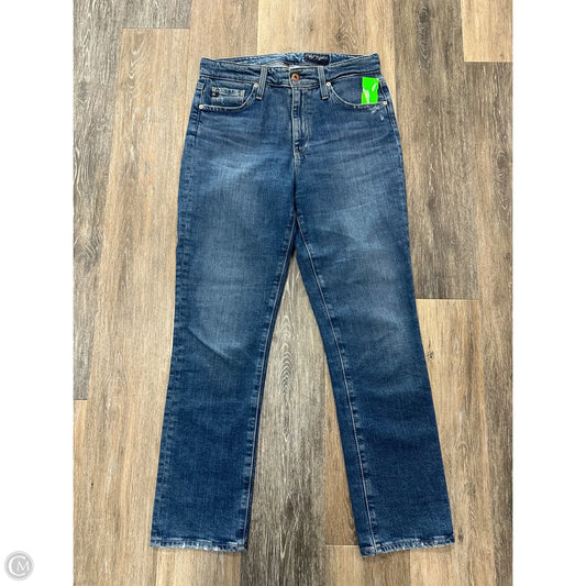 Jeans Straight By Adriano Goldschmied In Blue Denim, Size: 8