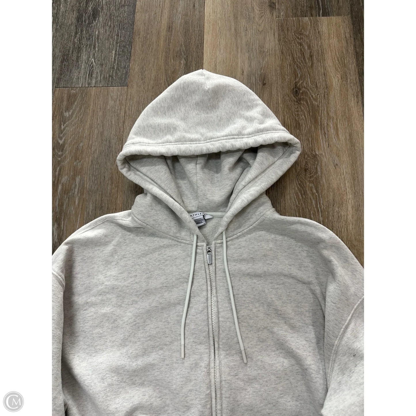 Athletic Sweatshirt Hoodie By Athleta In Grey, Size: M