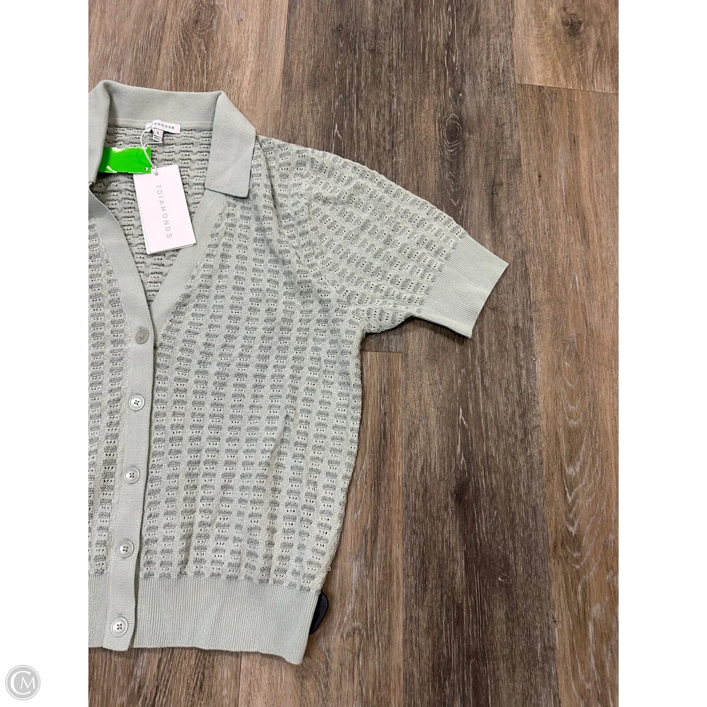 Blouse Short Sleeve By 7 Diamonds In Green, Size: L
