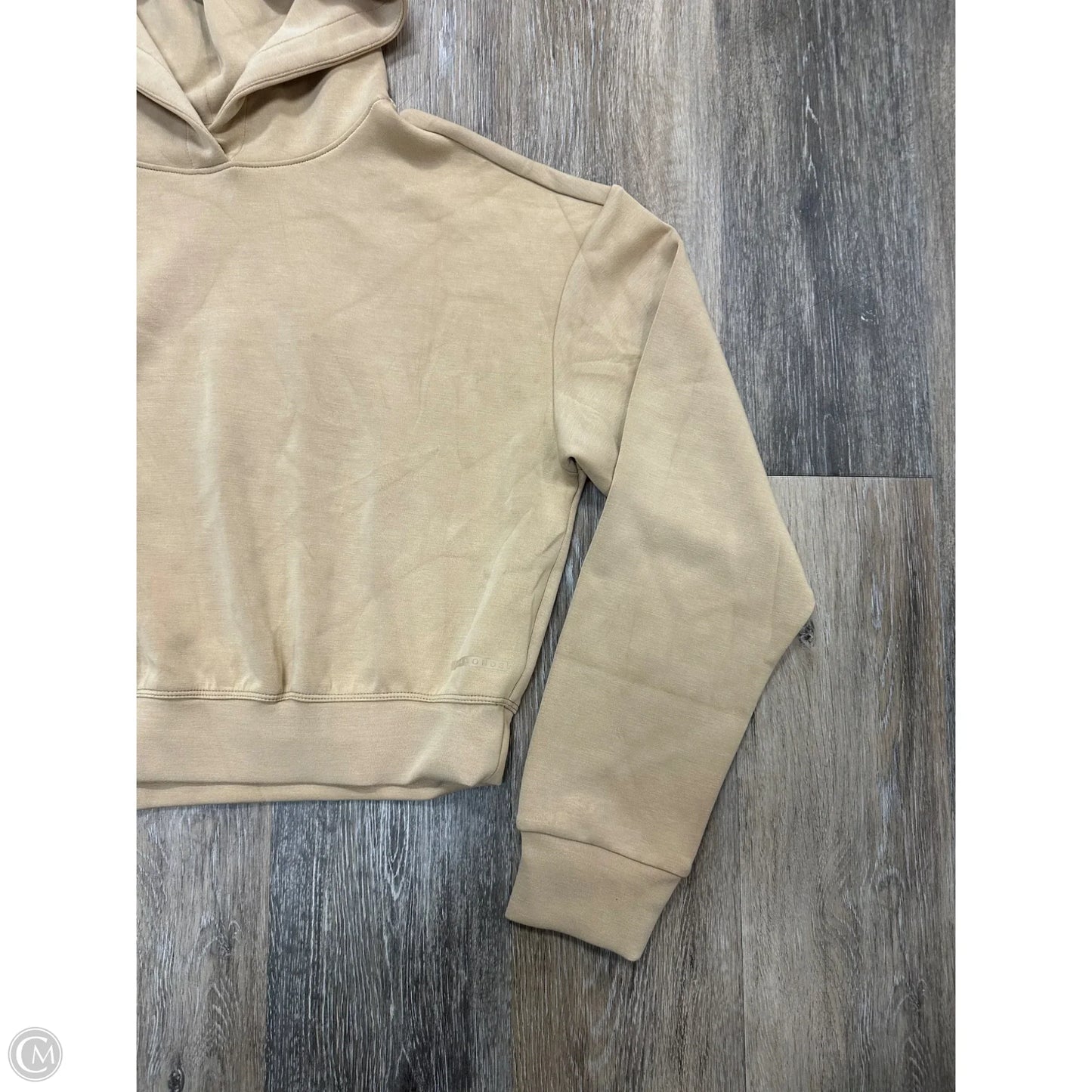 Athletic Sweatshirt Hoodie By 7 Diamonds In Tan, Size: S