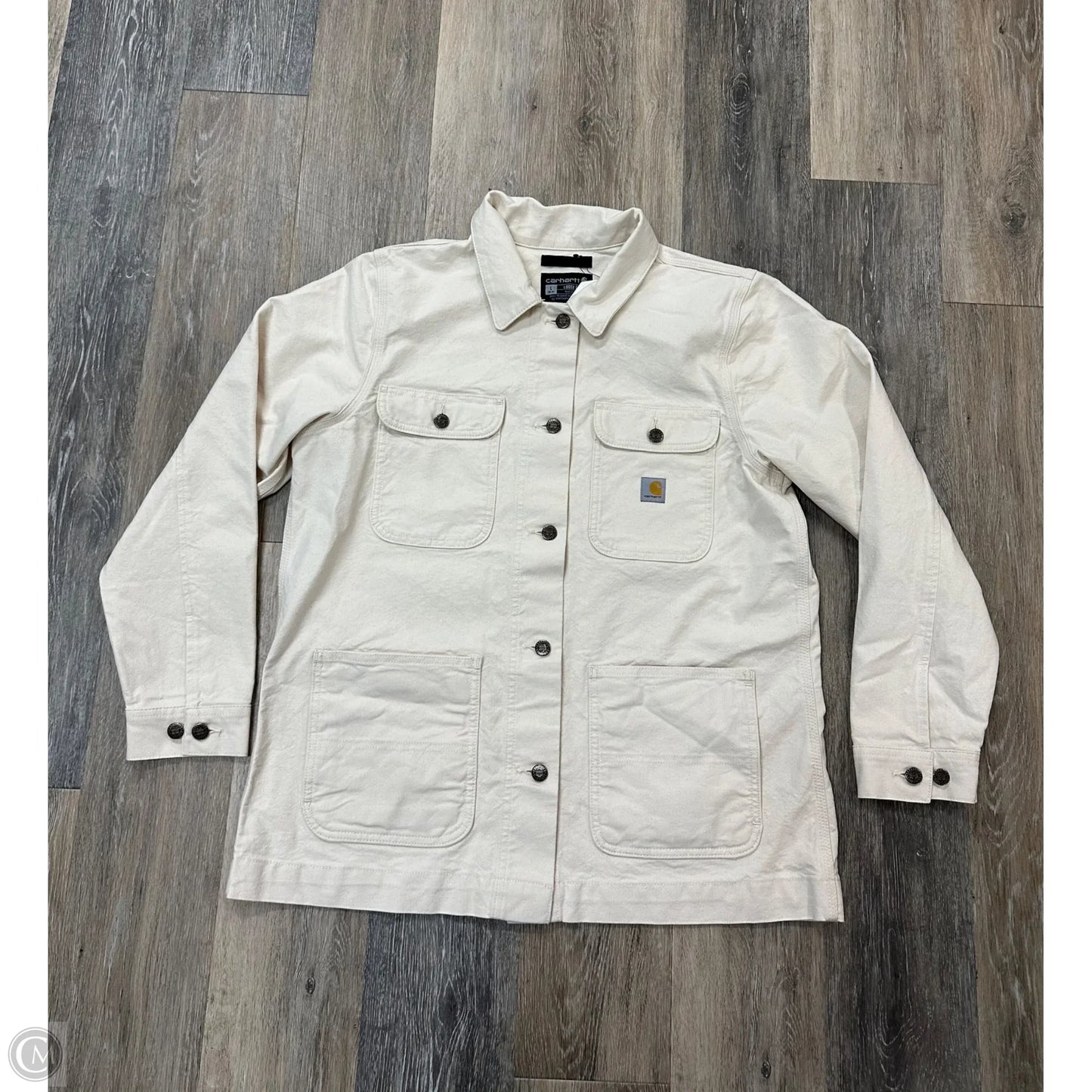 Jacket Other By Carhartt In Cream Denim, Size: L
