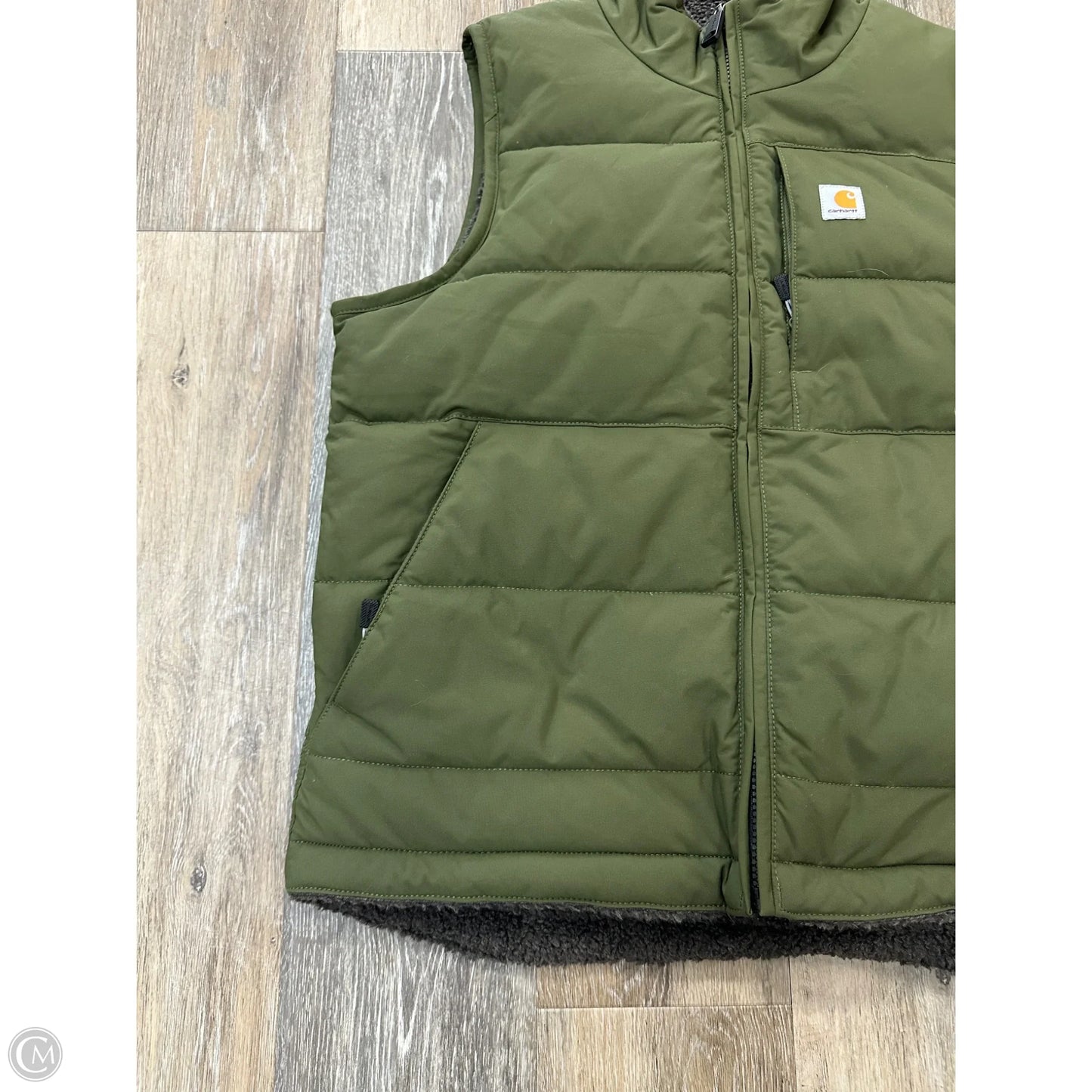 Vest Faux Fur & Sherpa By Carhartt In Green, Size: M