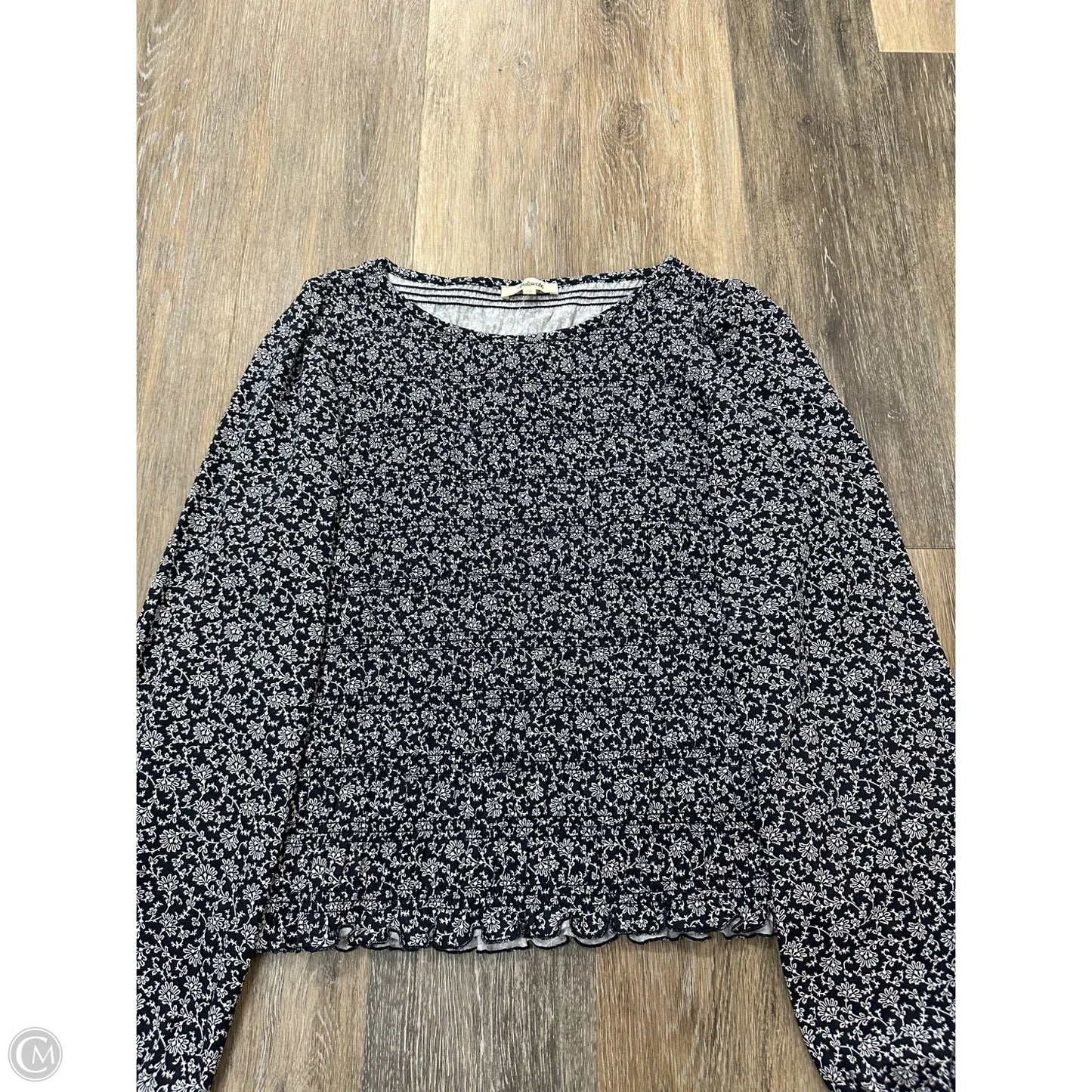 Blouse Long Sleeve By Madewell In Blue, Size: L
