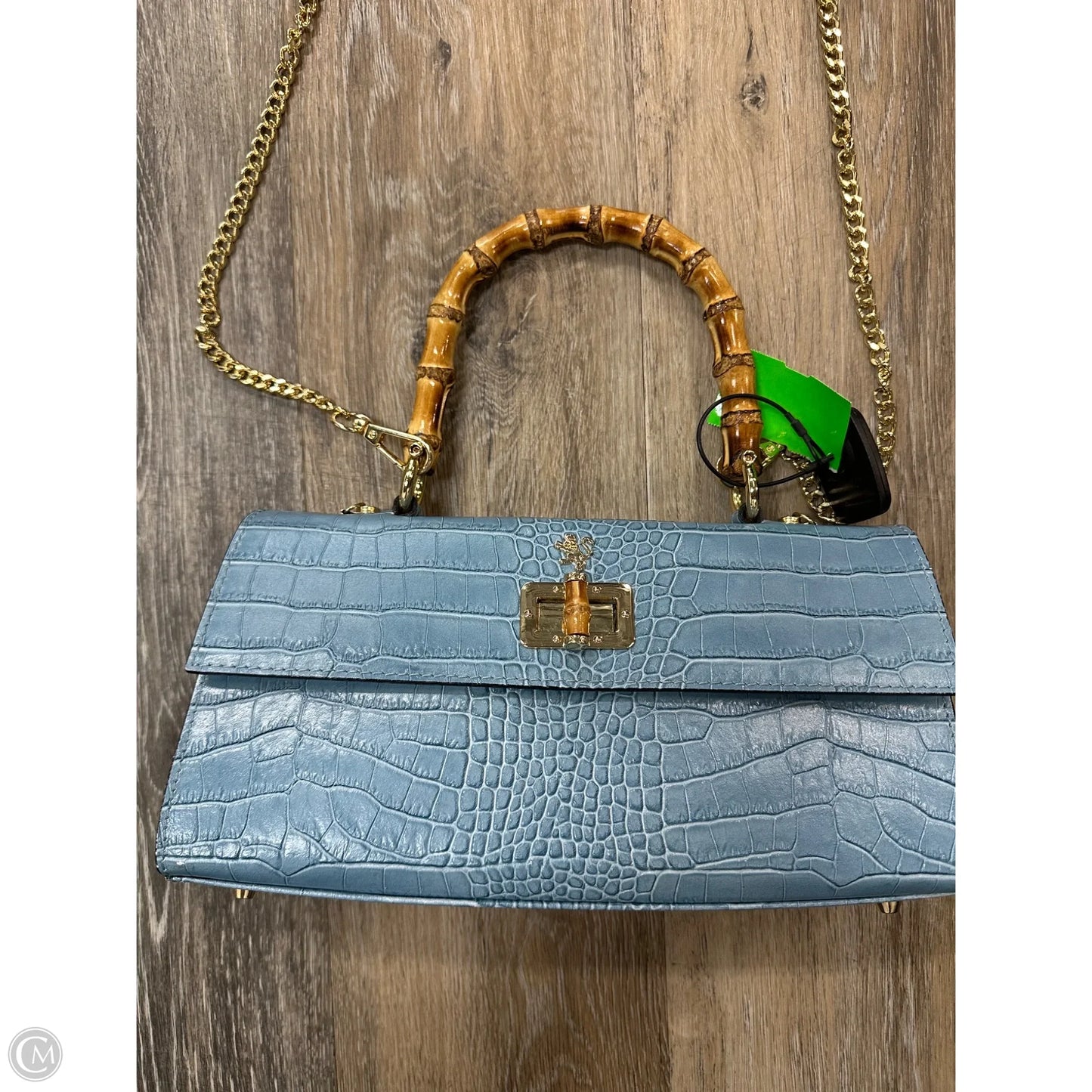 -Handbag Leather By Pratesi, Size: Medium