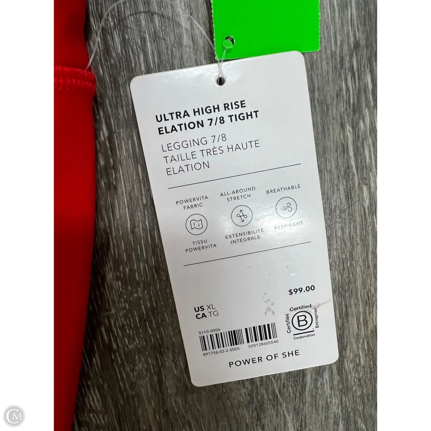 Athletic Leggings By Athleta In Red, Size: Xl