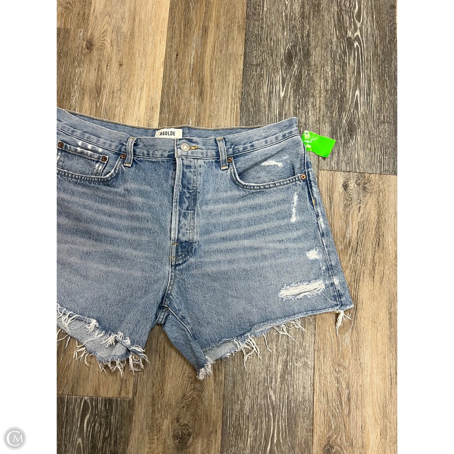 Shorts By Agolde In Blue Denim, Size: 14