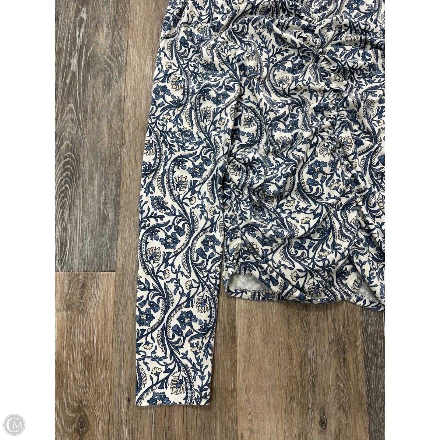 Top Long Sleeve By Veronica Beard In Blue & White, Size: S