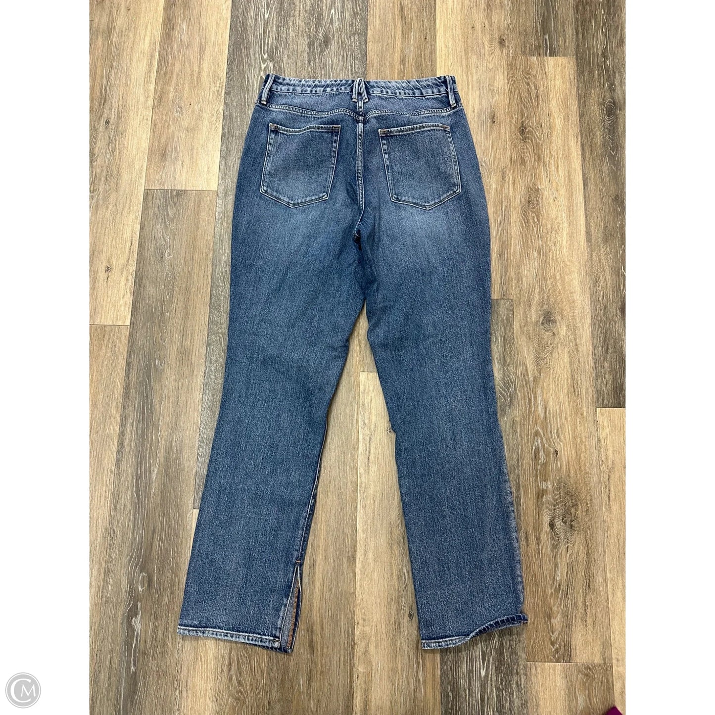 Jeans Straight By Good American In Blue Denim, Size: 14
