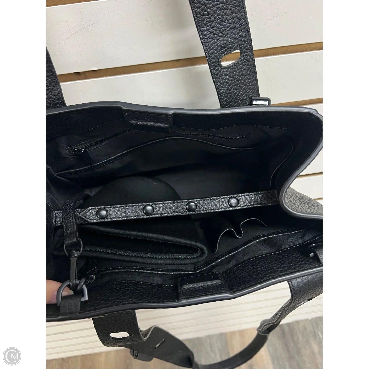 -Handbag Leather By Dagne Dover, Size: Medium