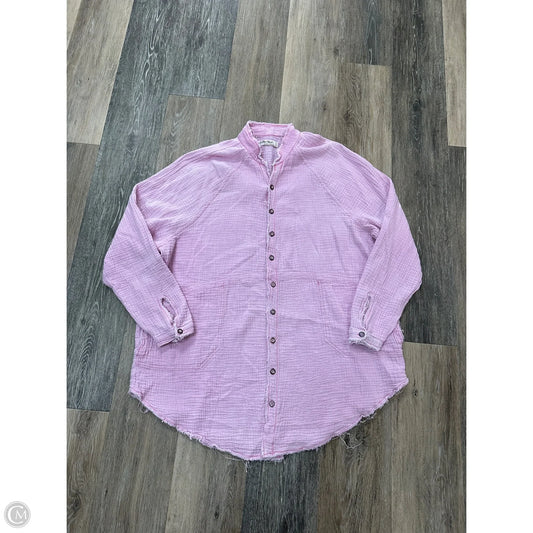 Blouse Long Sleeve By We The Free In Pink, Size: S