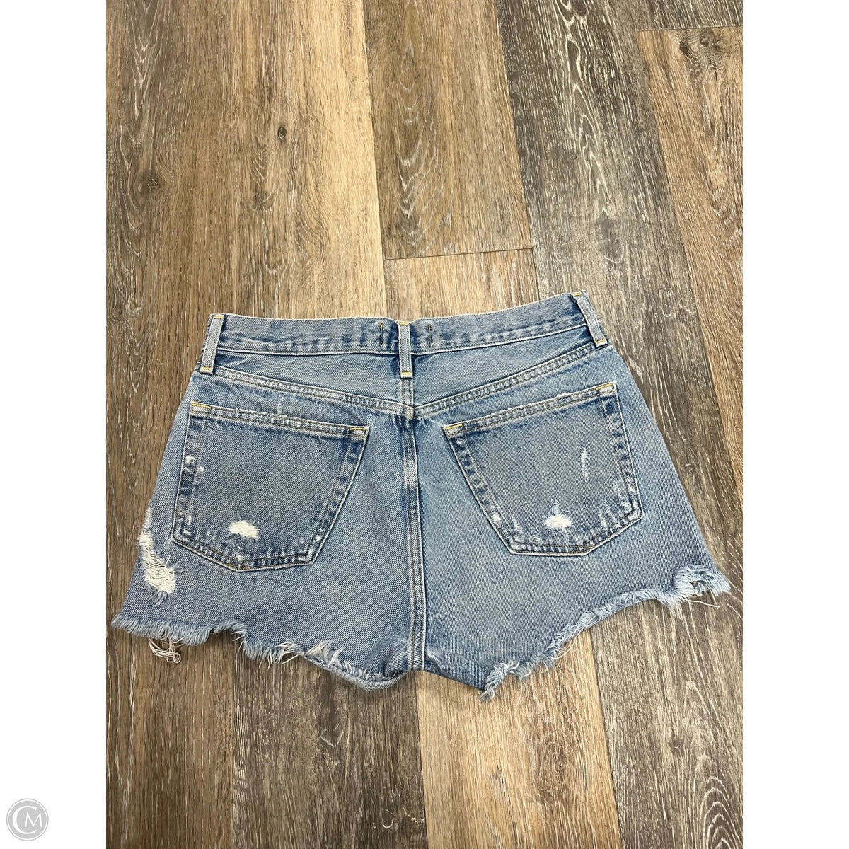 Shorts Designer By Agolde In Blue Denim, Size: 1/25
