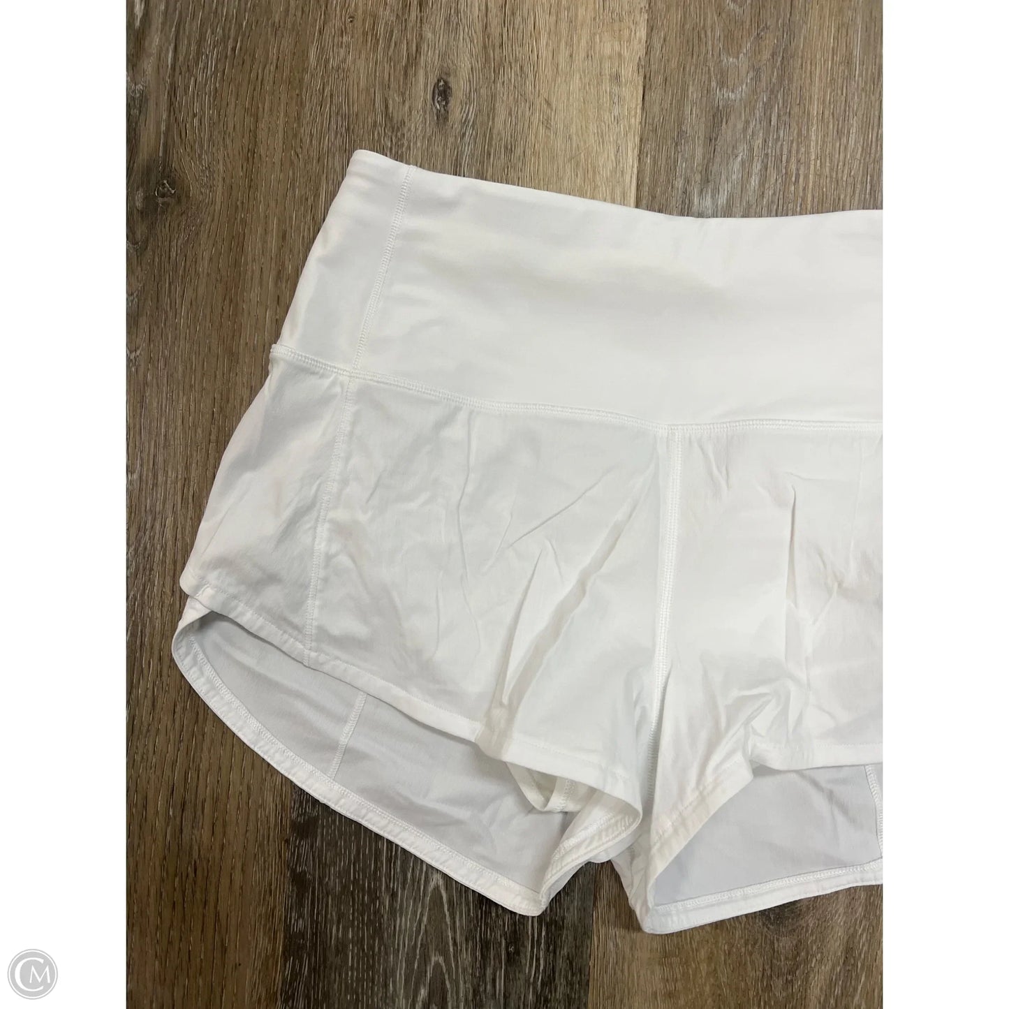 Athletic Shorts By Lululemon In White, Size: 4