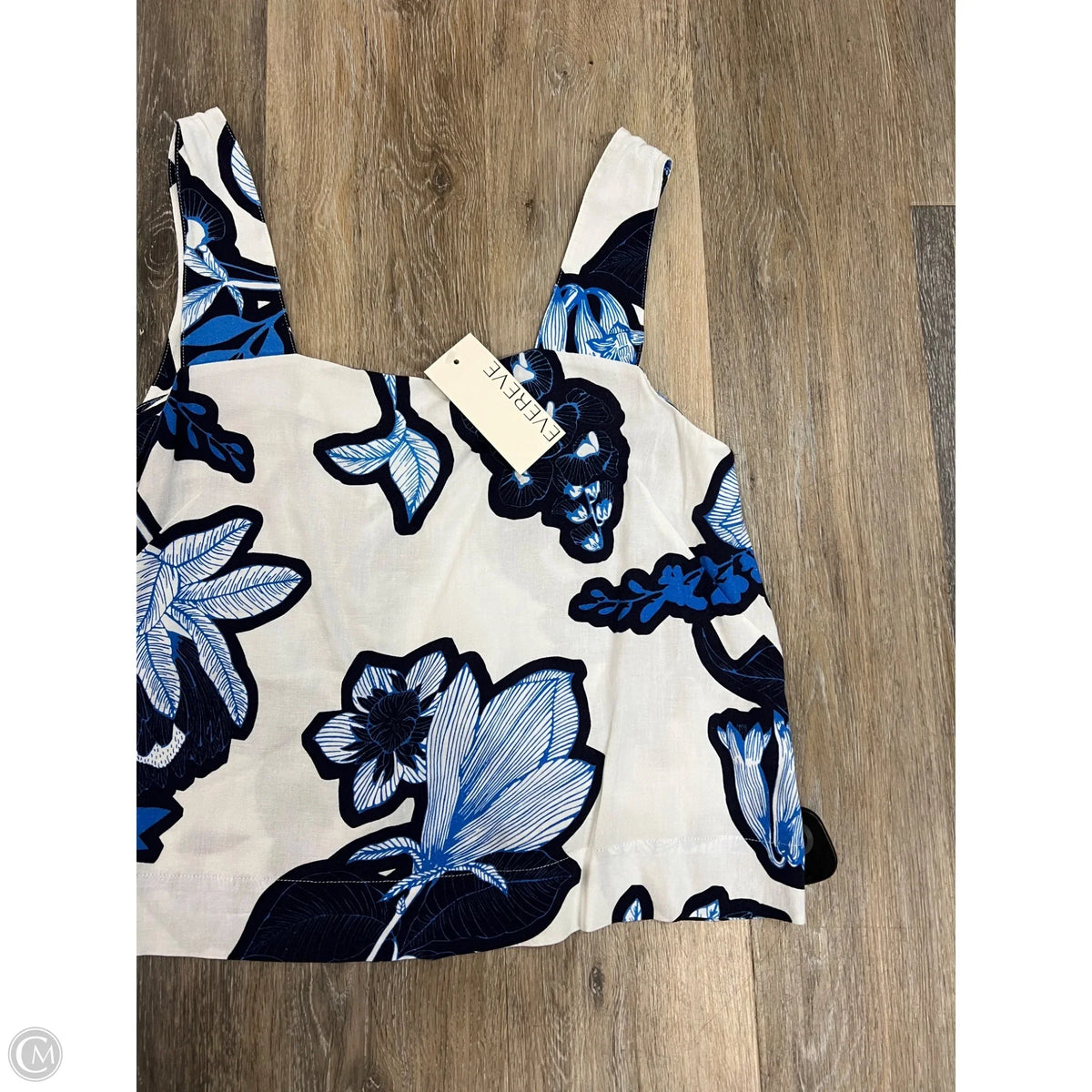 Top Sleeveless By Stateside In Blue & White, Size: S