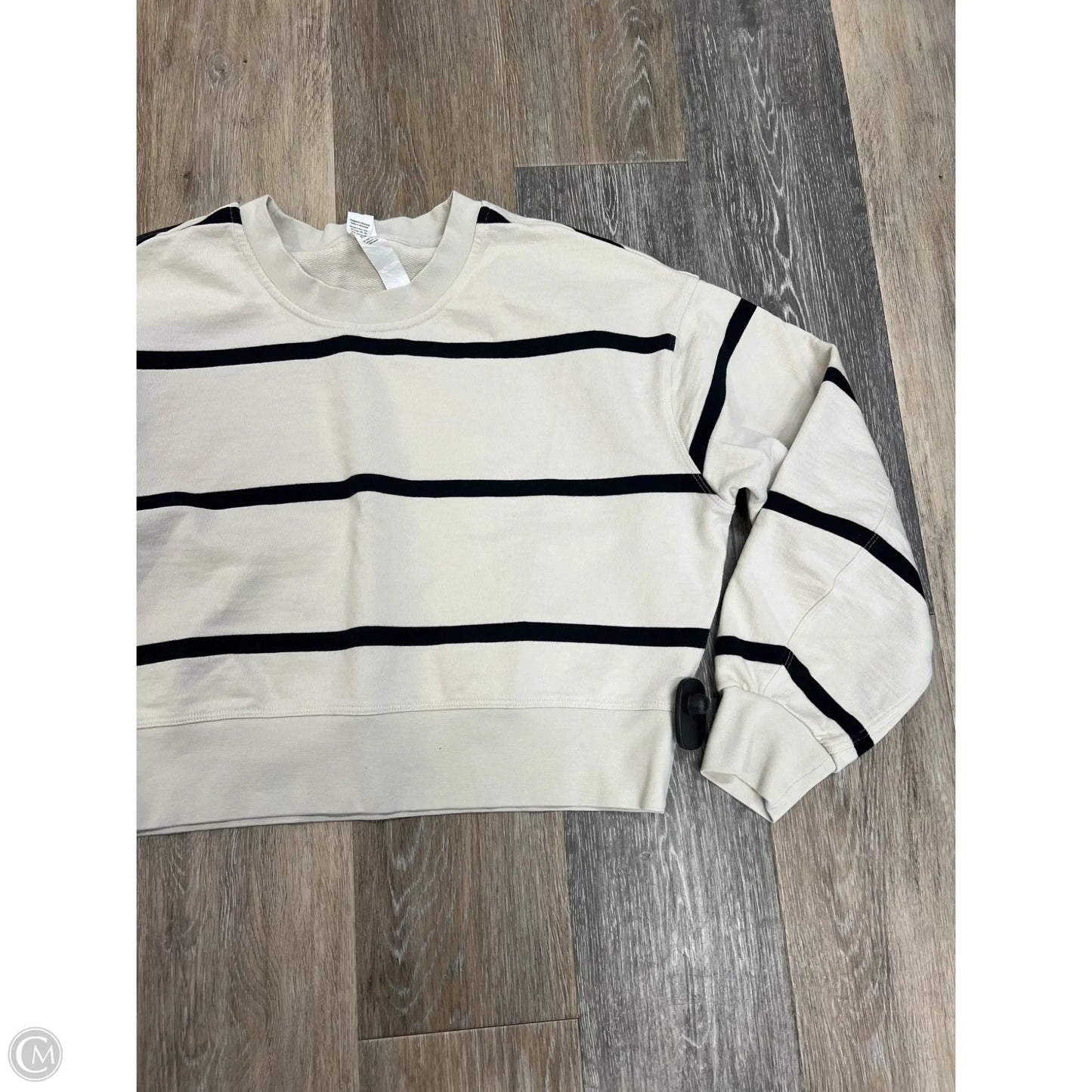 Athletic Sweatshirt Crewneck By Lululemon In Striped Pattern, Size: 4
