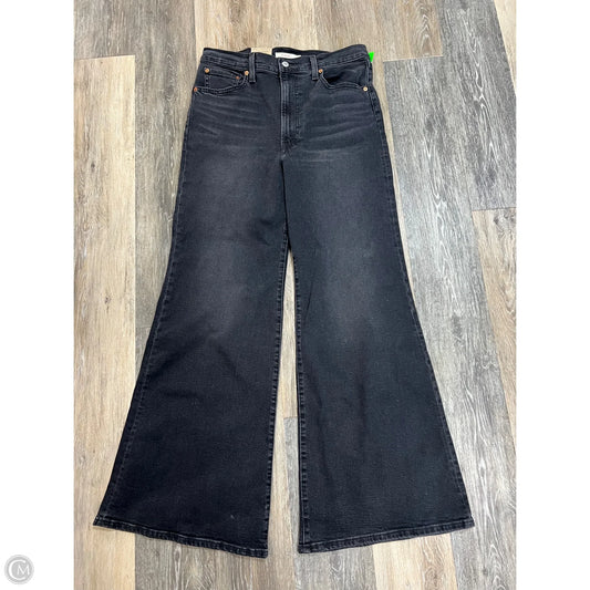 Jeans Straight By Levis In Black Denim, Size: 12/31