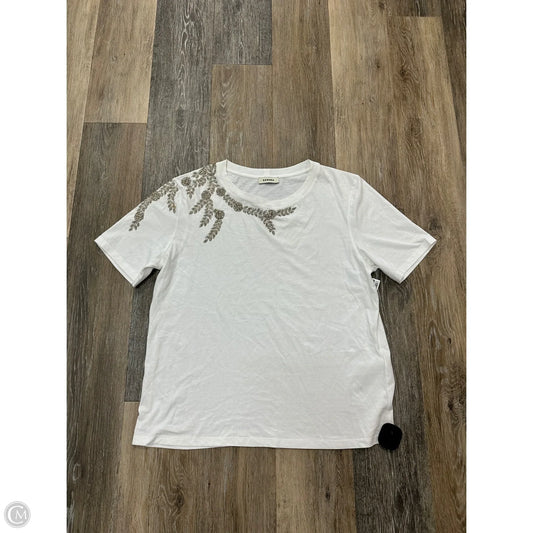 Top Short Sleeve Designer By Sandro In White, Size: M