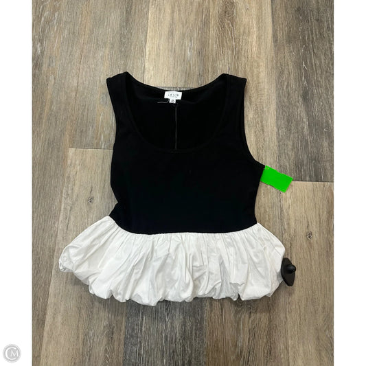 Top Sleeveless By Le Lis In Black & White, Size: Xs