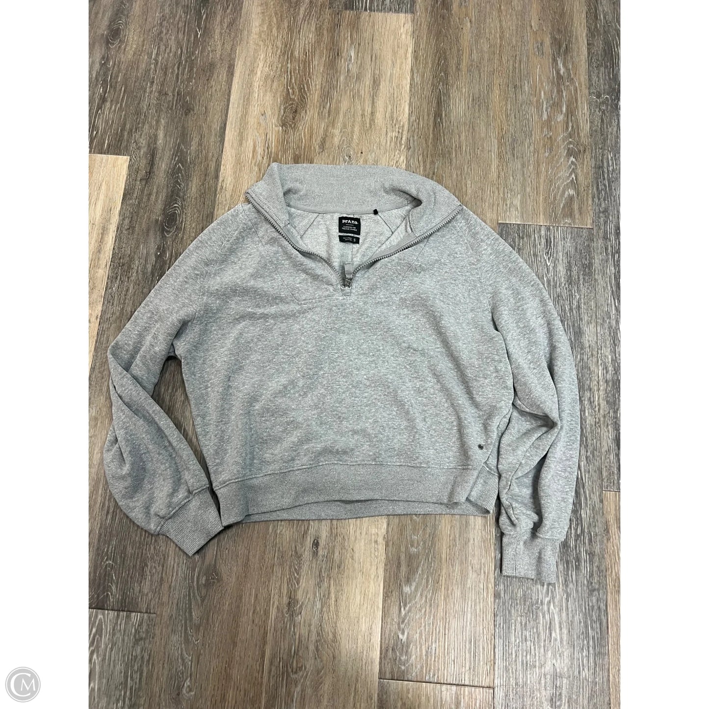Athletic Sweatshirt Collar By Prana In Grey, Size: S