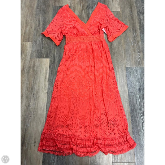Dress Designer By Farm Rio In Orange, Size: S