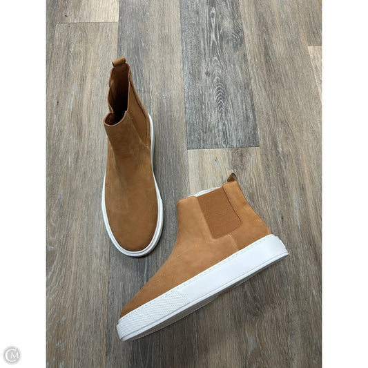 Boots Ankle Flats By J Slides In Tan, Size: 10