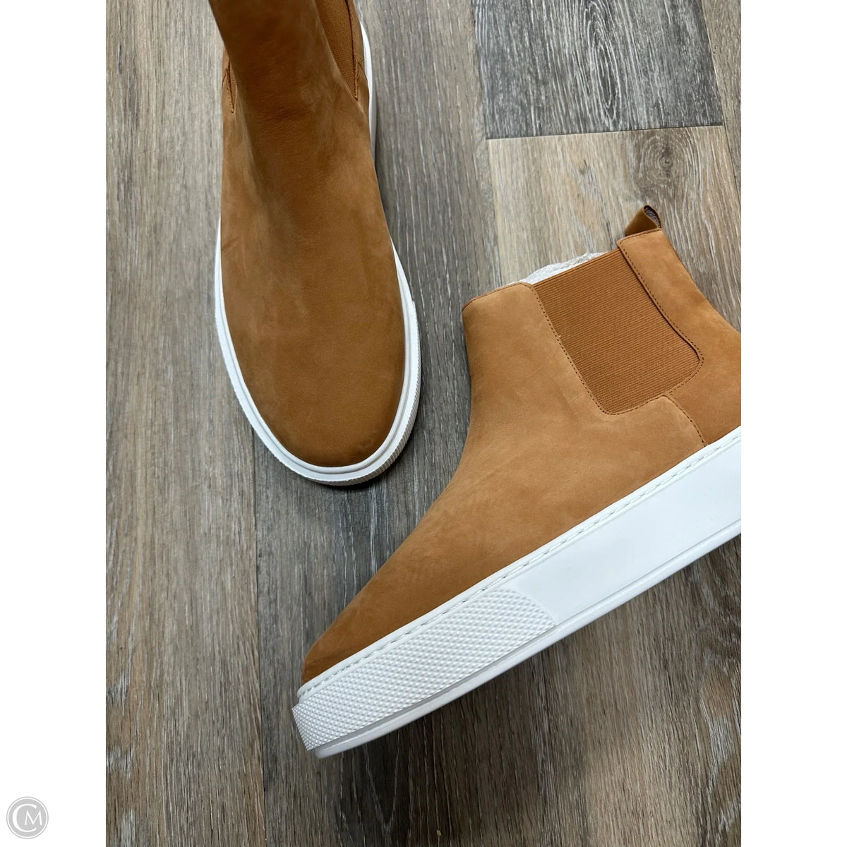 Boots Ankle Flats By J Slides In Tan, Size: 10