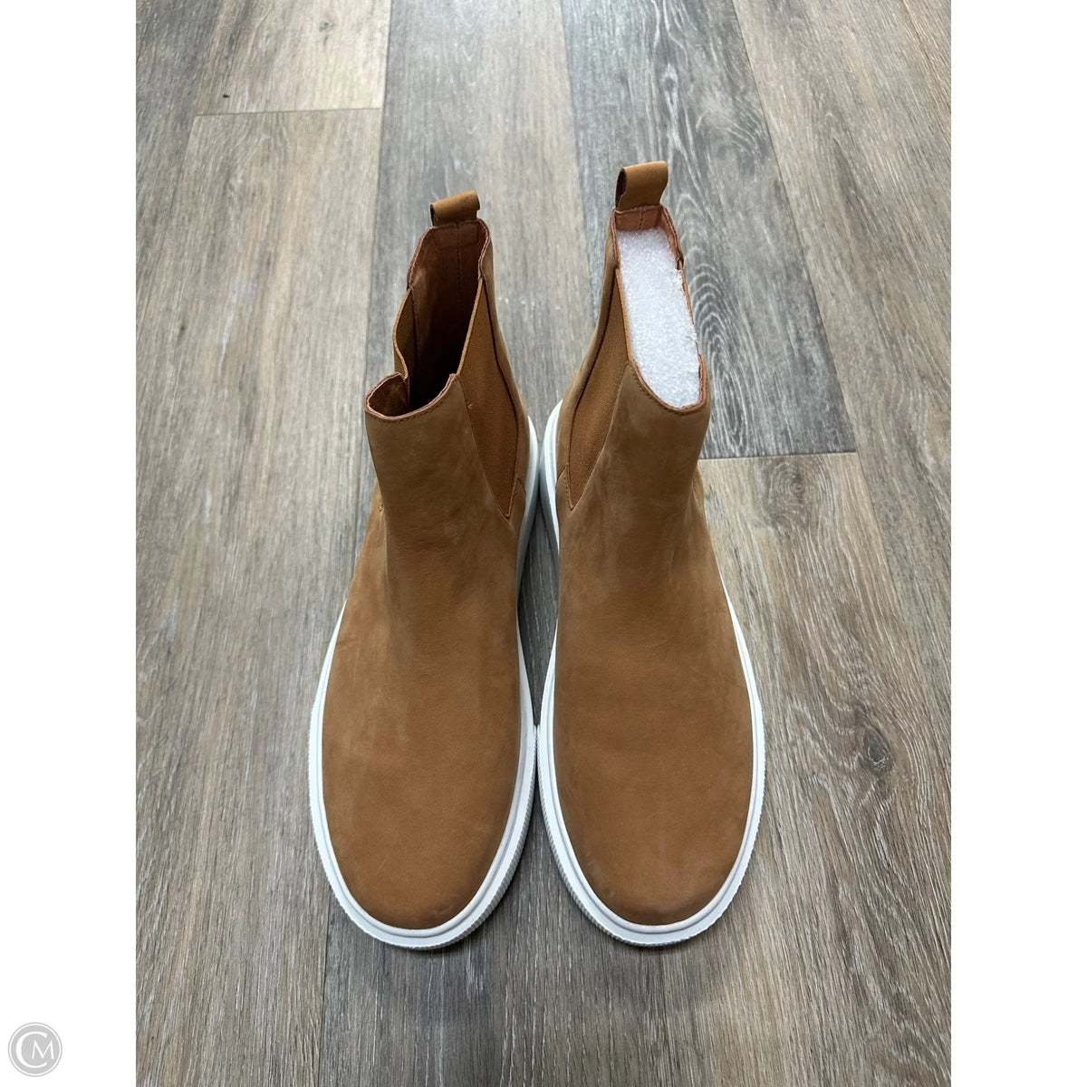 Boots Ankle Flats By J Slides In Tan, Size: 10