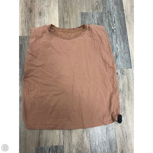 Top Short Sleeve By Pilcro In Brown, Size: Xl