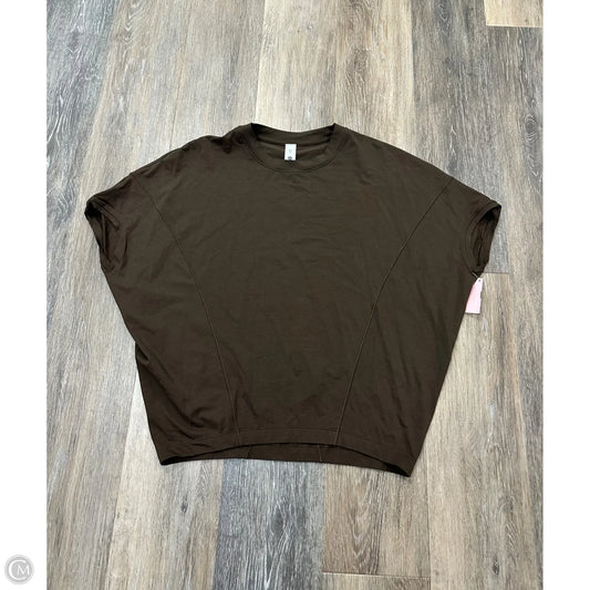 Athletic Top Short Sleeve By Lululemon In Brown, Size: Xs
