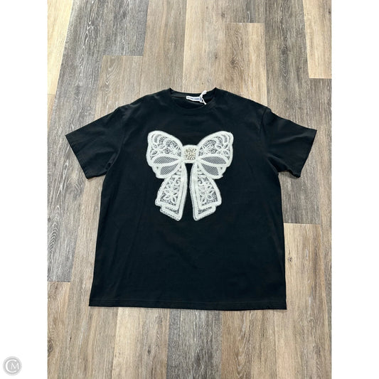 Top Short Sleeve By Elfric Eden In Black, Size: L