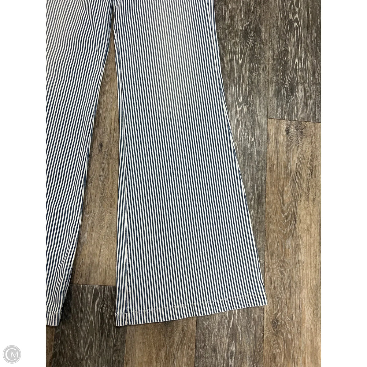 Jeans Wide Leg By Frame In Striped Pattern, Size: 8