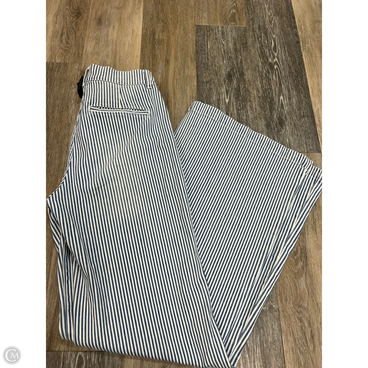 Jeans Wide Leg By Frame In Striped Pattern, Size: 8