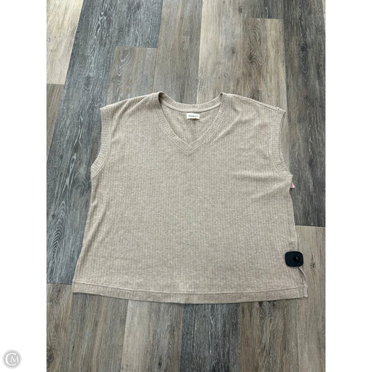 Top Sleeveless By Thread And Supply In Tan, Size: 2x