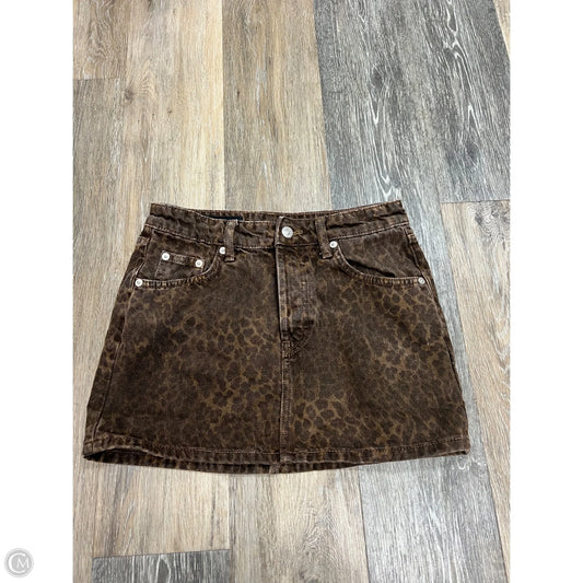 Skirt Mini & Short By Zara In Animal Print, Size: Xs