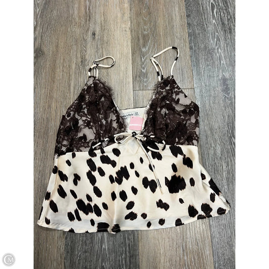 Top Sleeveless By Abercrombie And Fitch In Animal Print, Size: Xxs