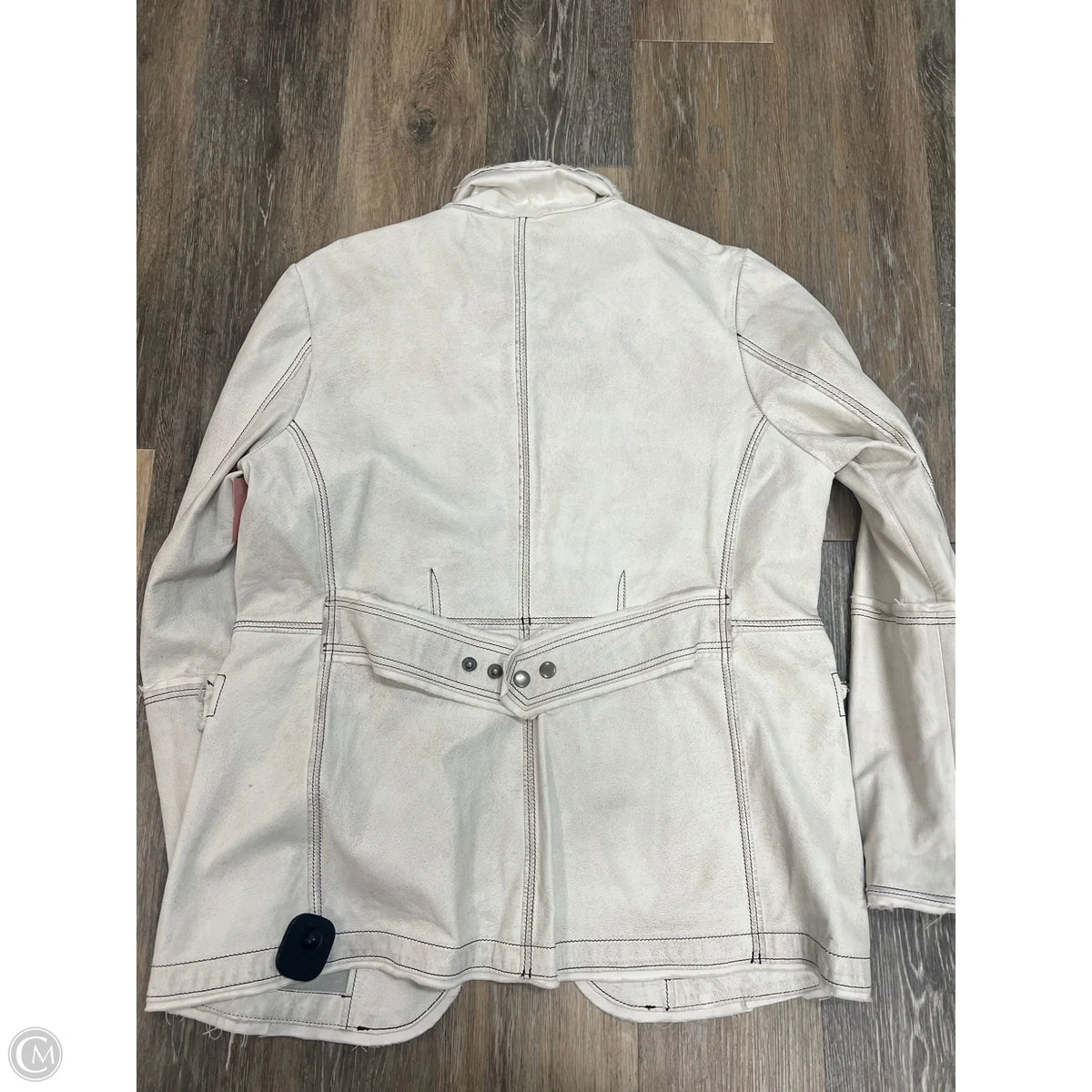 Jacket Leather By JAKETT In Cream, Size: M