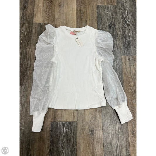 Blouse Long Sleeve By Dolan Left Coast In White, Size: S