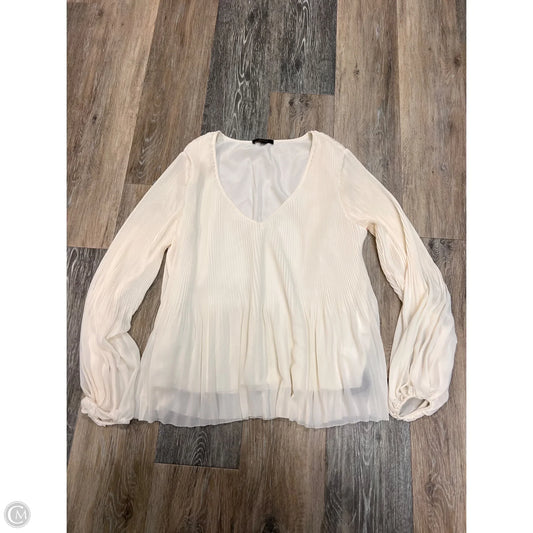 Blouse Long Sleeve By Quince In White, Size: Xs