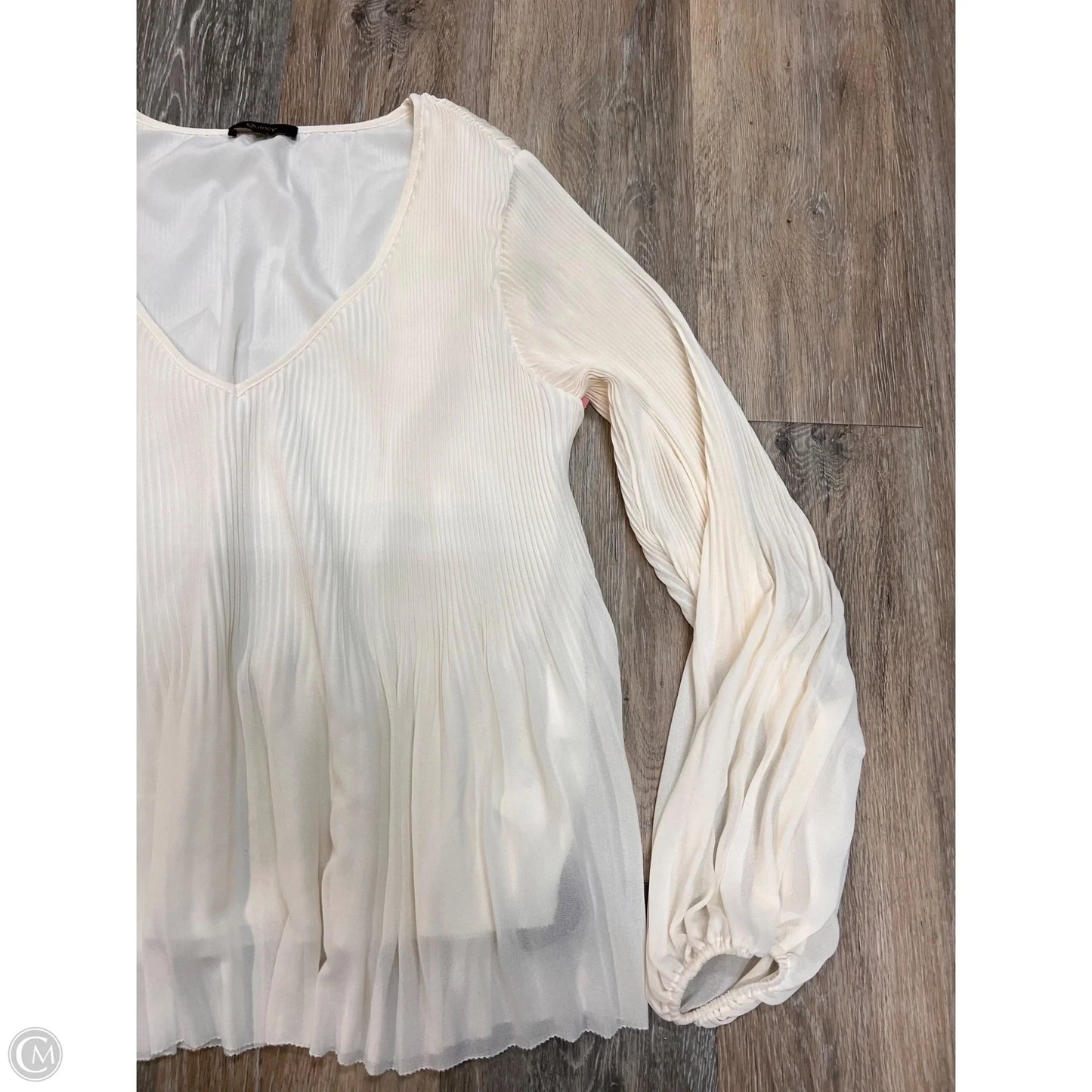 Blouse Long Sleeve By Quince In White, Size: Xs