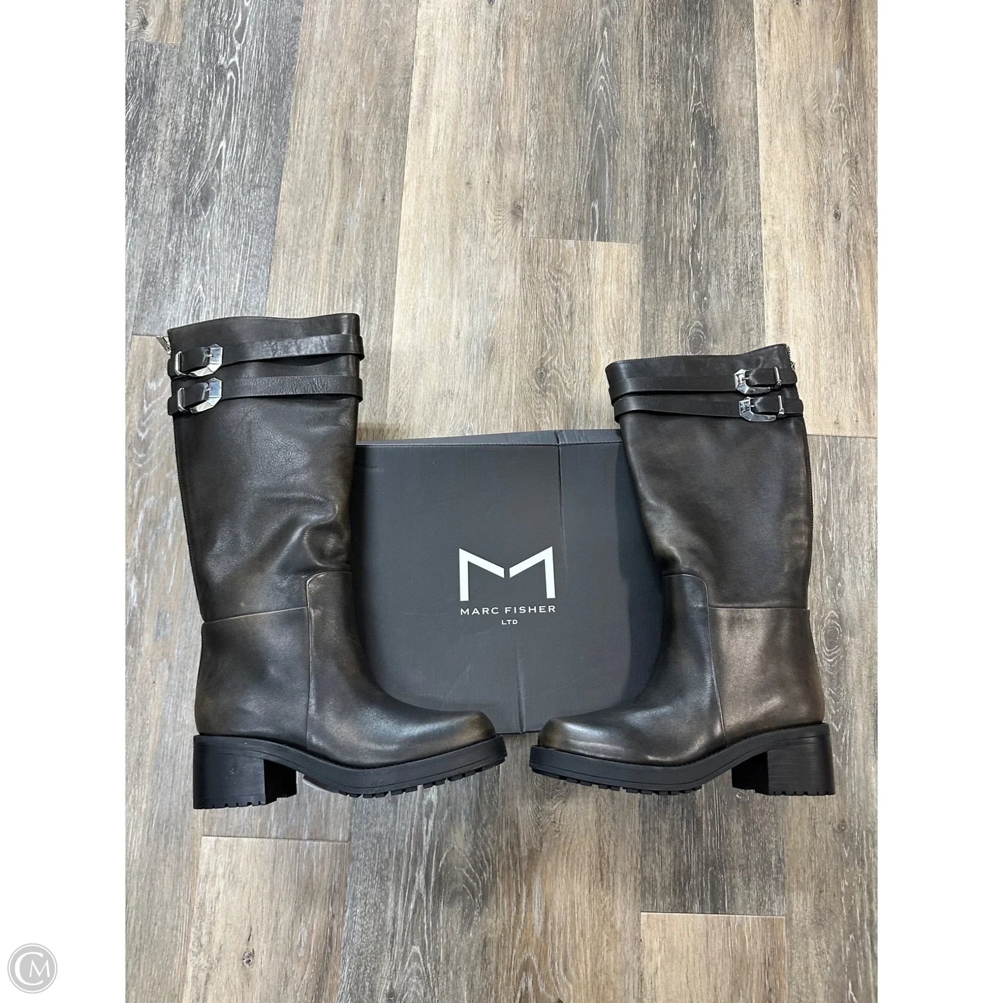 Boots Knee Heels By Marc Fisher In Brown, Size: 7.5