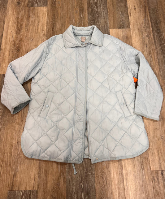 Jacket Puffer & Quilted By Chicos In Blue, Size: 2X