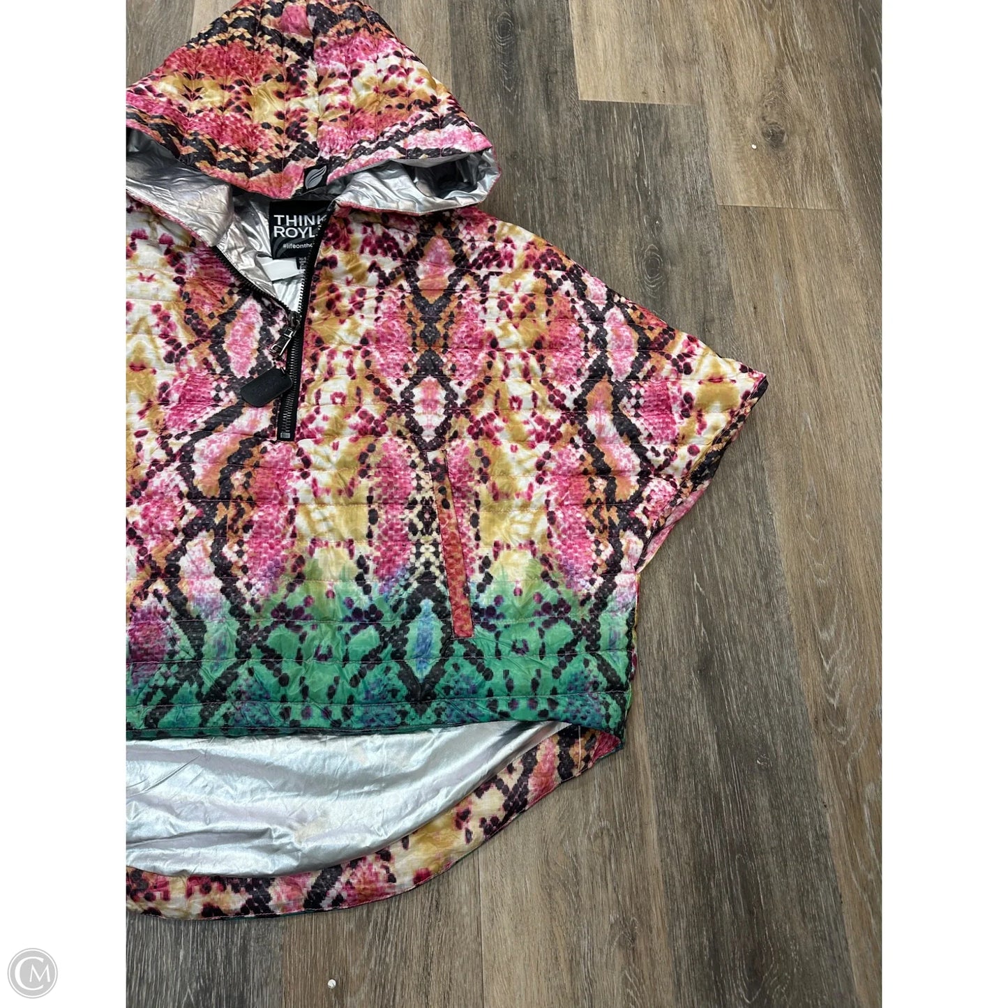 Jacket Puffer & Quilted By Think Royln In Multi-colored, Size: Xs